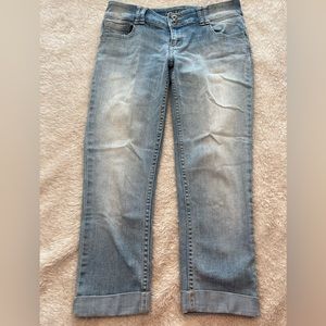 Women’s Arizona Straight Leg Stretch Capri Cuffed Jeans Size 7